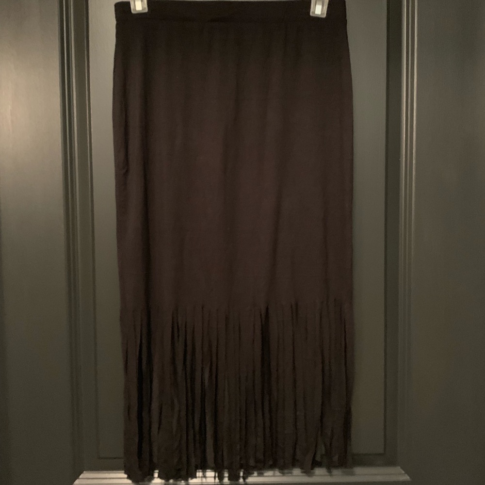 Black Fringe Skirt